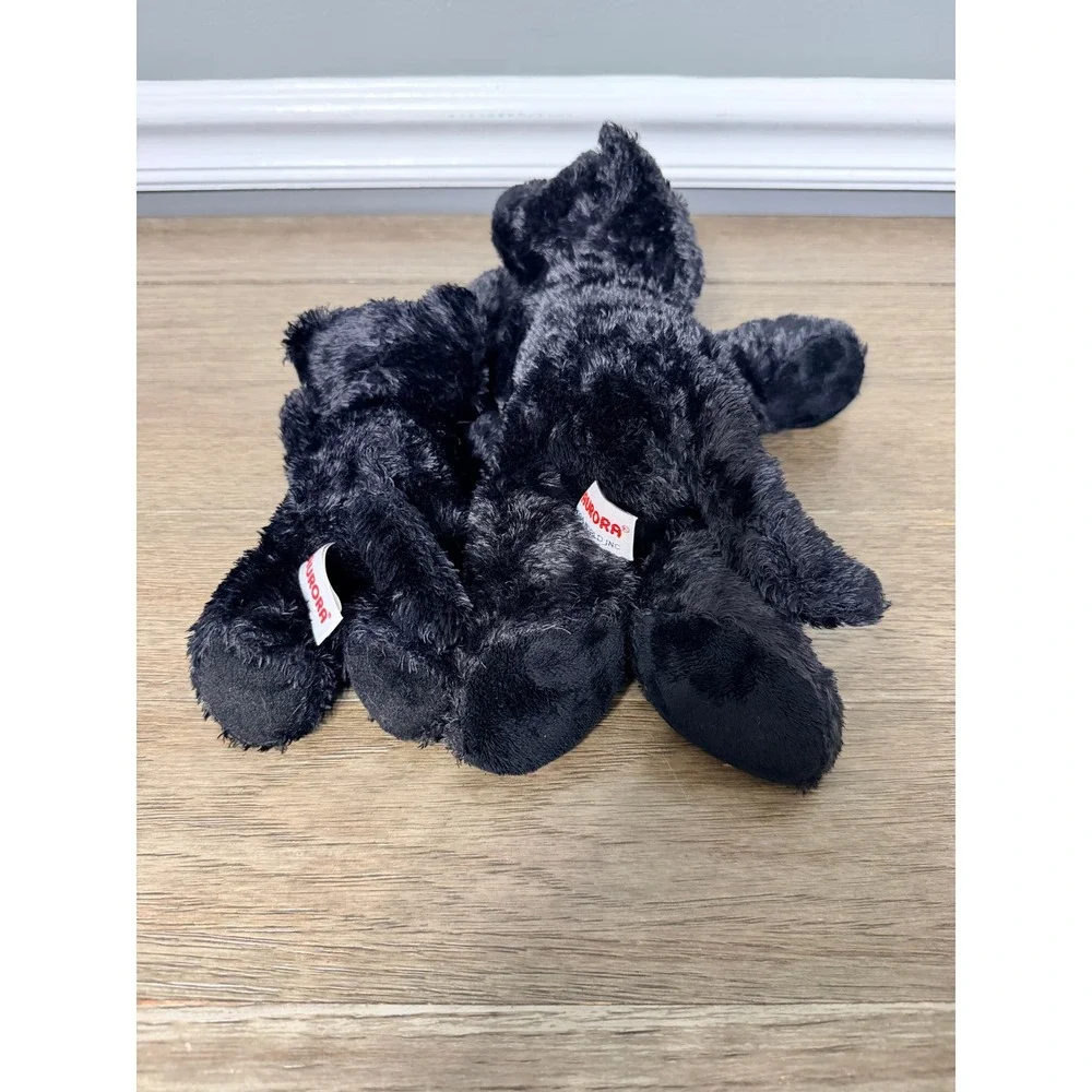 Aurora World Black Panther Mother and Cub Plush Set‎